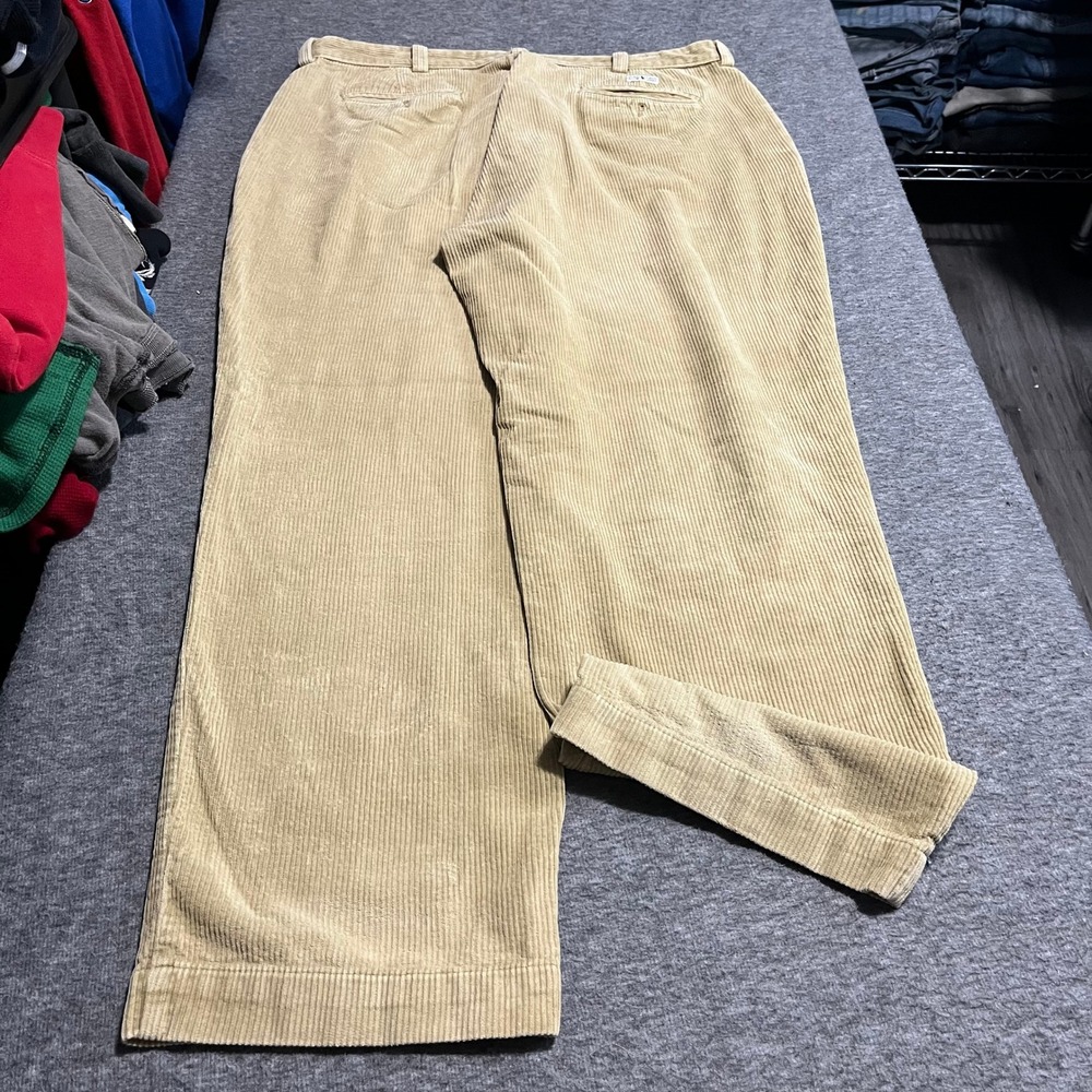 Polo Ralph Lauren Mens Tan Beige Wide Wale Polo Cords Corduroy Pants 40x32